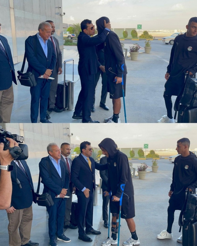 曼市德比还能上吗？马尔穆什世预赛伤退，拄拐回到开罗